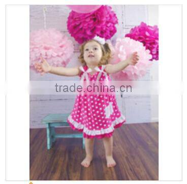Hot Sale!Fashion Summer Baby polka dots Swing Top Bloomers Outfit Baby Girl Clothing Set Wholesale Baby tank top and bloomers
