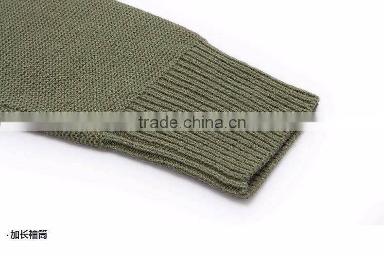 2017 new design style women green color turtleneck long sleeve pullover sweater