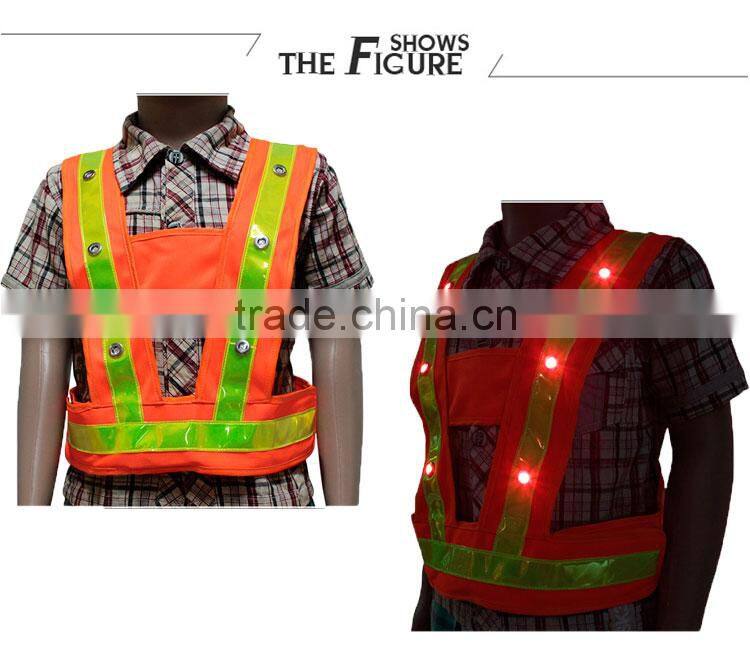 Hi Vis Overalls Led Flashing Vest/Safety Work Uniform