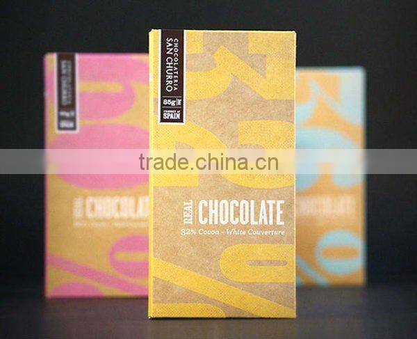 kraft cardboard of hand shredded chocolate box