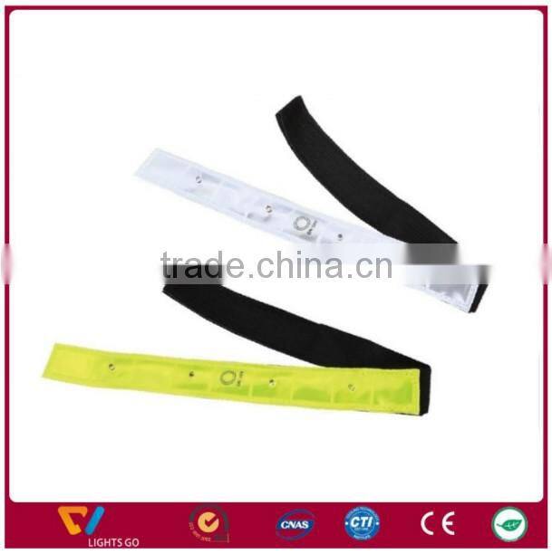 Dongguan New version reflective slap wrap wrist band and safety LED reflective armbands