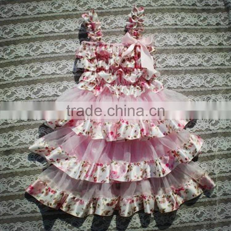 Wholesale high quality summer christening rustic grey lace dress girls M5061812