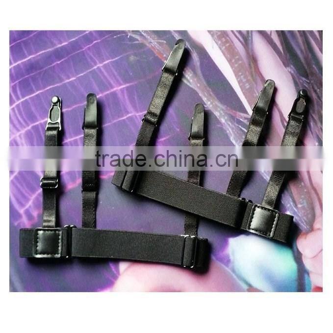 Punk Mens Adjustable Invisible Shirt Stays Garters Leg Thigh Elastic Garter Belt Suspender Accessories