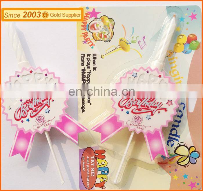 2015 new style magic flasher spiral singing birthday candle