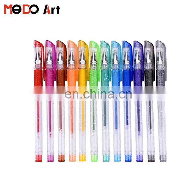 Rainbow Pack 24 Colors Gel Pens Set Metalic Glitter Pastel Neon Gel Ink Pen Set