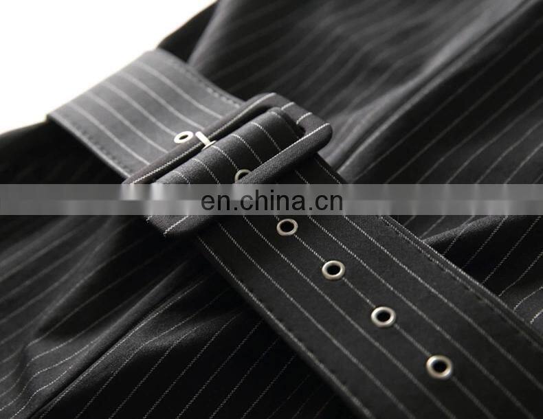 Topshop design V neck stripe pattern jumpsuits for women 2015