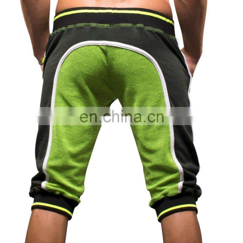 mens black neon yellow field training gym shorts