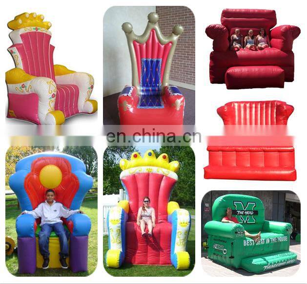 inflatable king/queen chair,inflatable throne chair, inflatable birthday chair for party