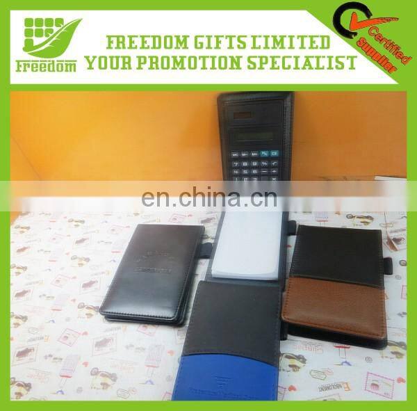 Advertising Logo Printed Leather Notebook With Calculator