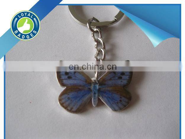 Silver metal high polished key chain custom
