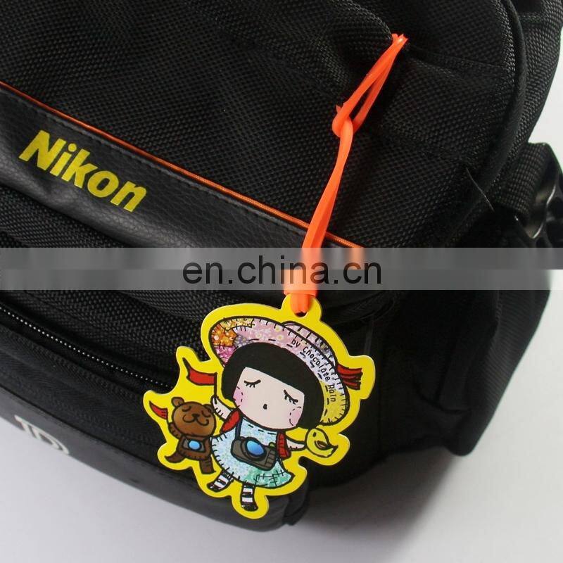 Guangzhou factory New products hot souvenir pvc luggage tag with strap