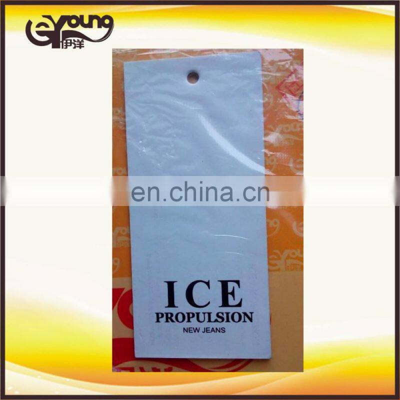 2015 Recycled paper hang tag samples clothing tag for suit , apparel in china