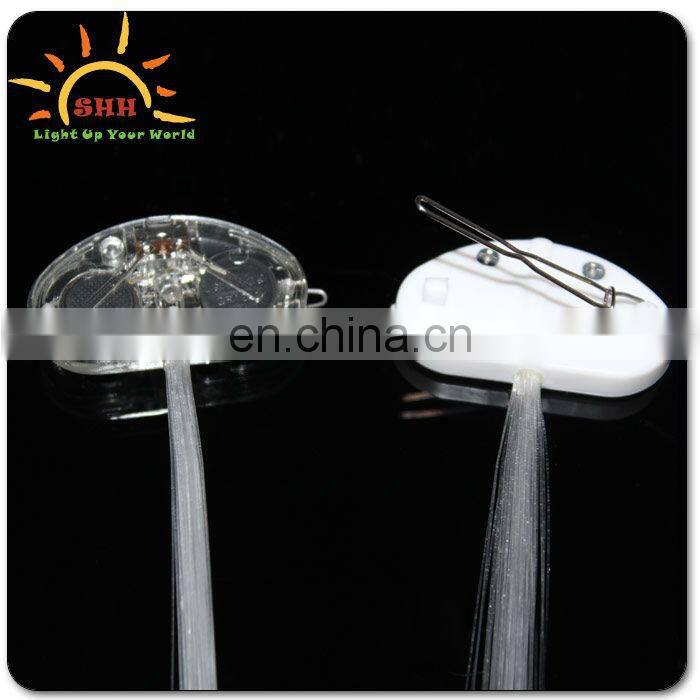 Magic light up optical fibre braid with LEDs for nightclub