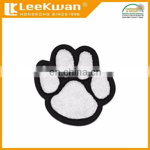 sew-on single felt paw chenille patch