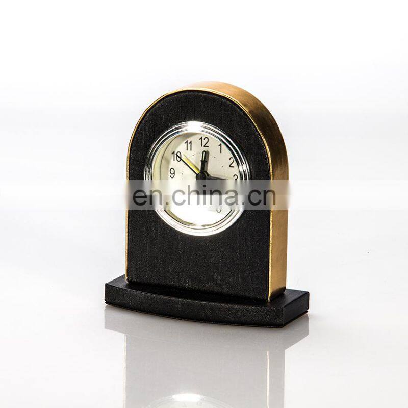 Quality Supplier Excellent Handmade Economic Leather Desk Clock