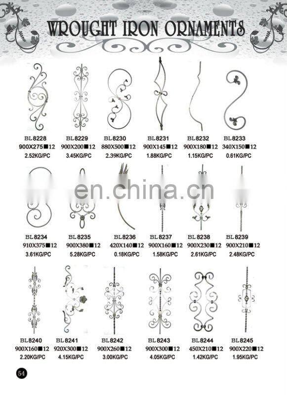 Decorative wrought iron parts for stair railing,fence,gate