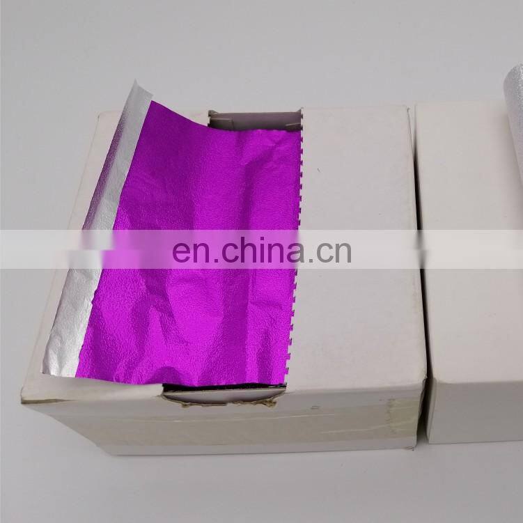 2020 free sample pre folded hair colorful foil sheet pop up foil sheet salon hair color