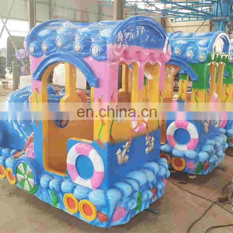 cheap amusement rides 4P mini train amusement rides indoor trackless train with track