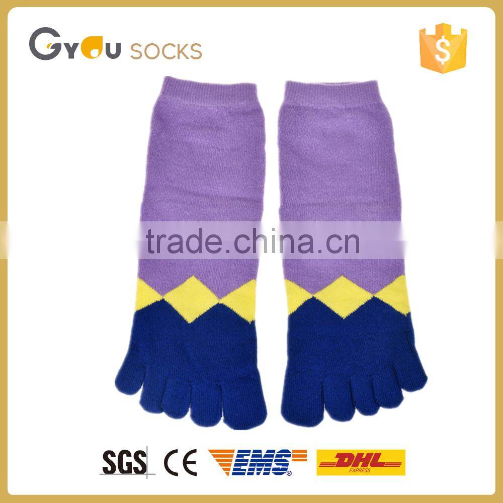 New Fashion 1Pair Women Girl Socks Cotton Five Fingers Toe Ankle Socks Candy Colors High Quality