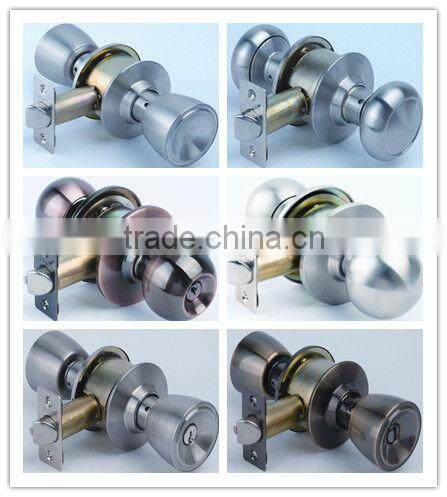 3712AB-BK:TRUST ANSI Grade 3 Cylindrical Privacy Knob Lock