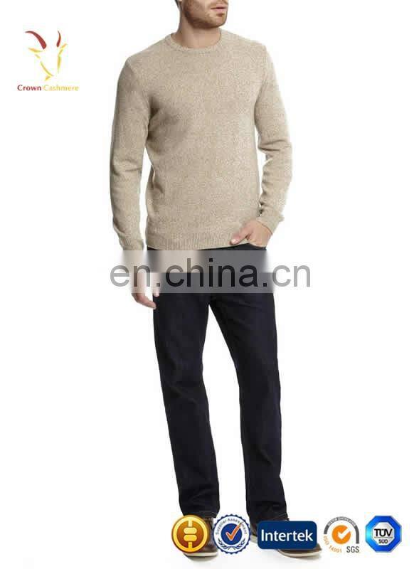 crewneck 100%cashmere sweater for men