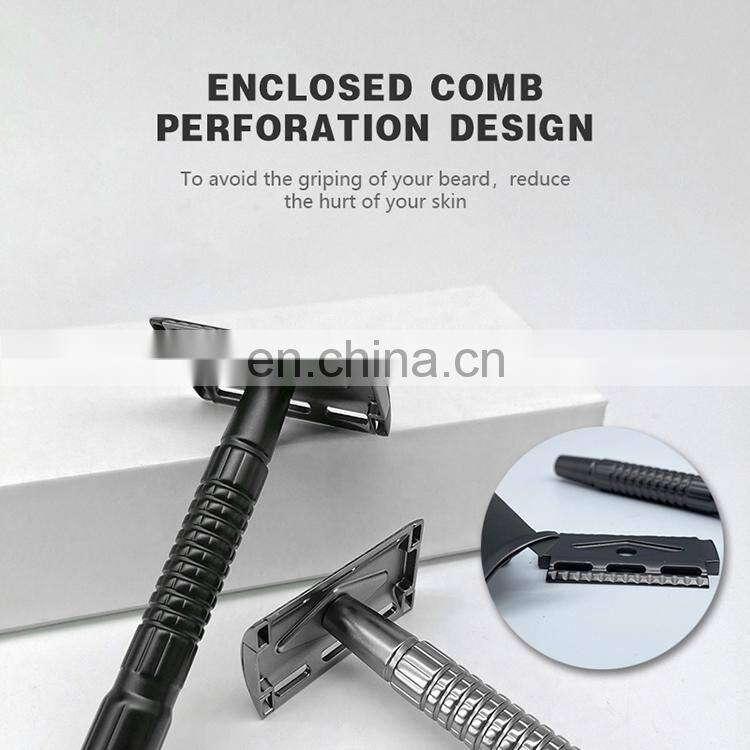Classical Mens shaving Metal Stainless Steel single blade safety razor