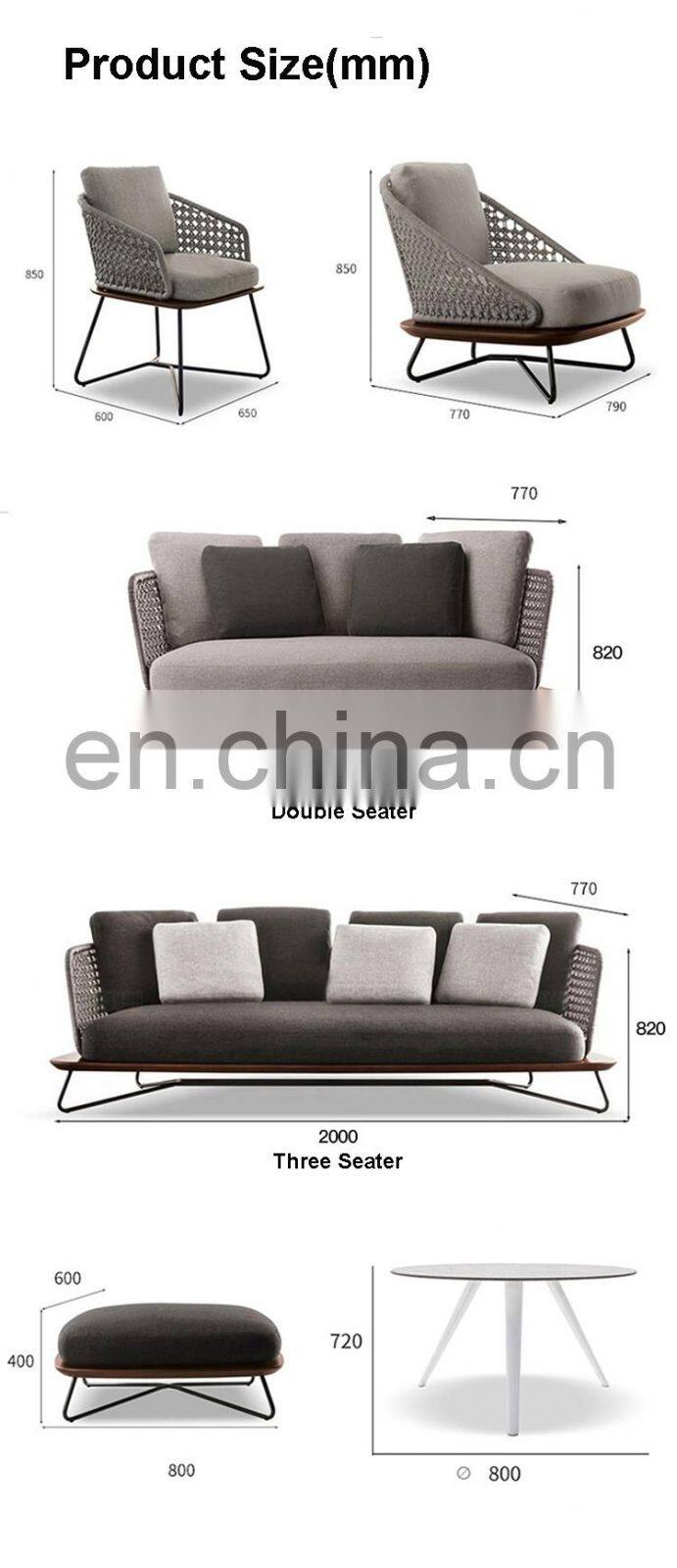 China wholesale high quality garden balcony furniture outdoor rattan chair set