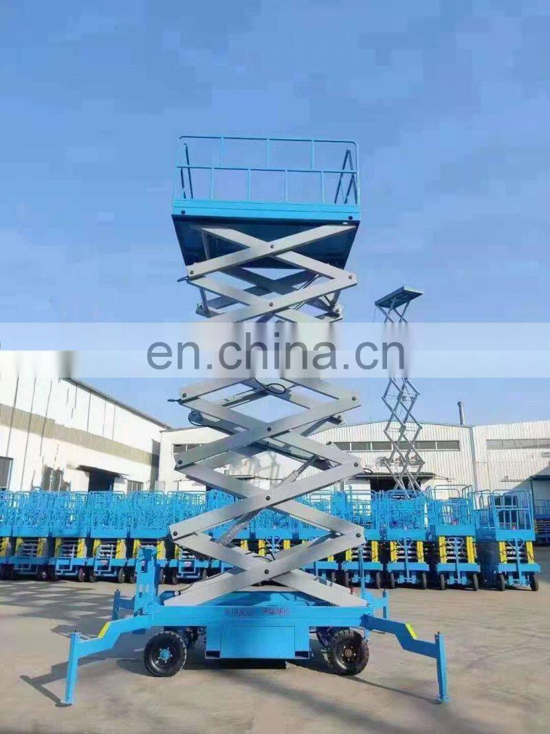 Hot selling movable hydraulic electric aerial scissor lifting platform mobile electric scissor lift