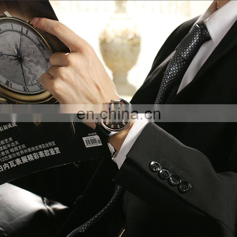 KINYUED J012 Casual Tourbillon Fashion Leather Belt Watches For Men Automatic Mechanical 12 Hours Wrist Watch