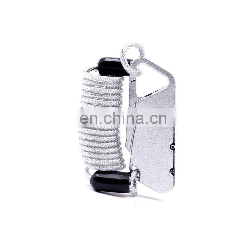 High Security zip lock bag wire rope cable pad lock durable combination padlock Safety lock