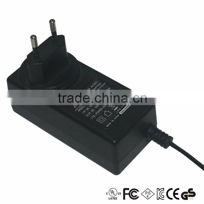 12v 3a DC Output Desktop 36W direct plug-in power adapter