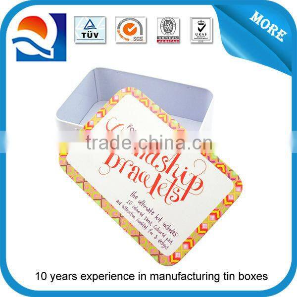 CMYK printing tin box with food grade rectangular shape tin box