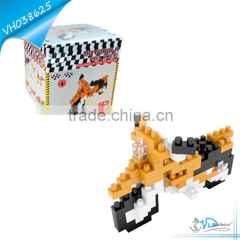 Plastic Small Education Building Blocks Toys Motorcycles