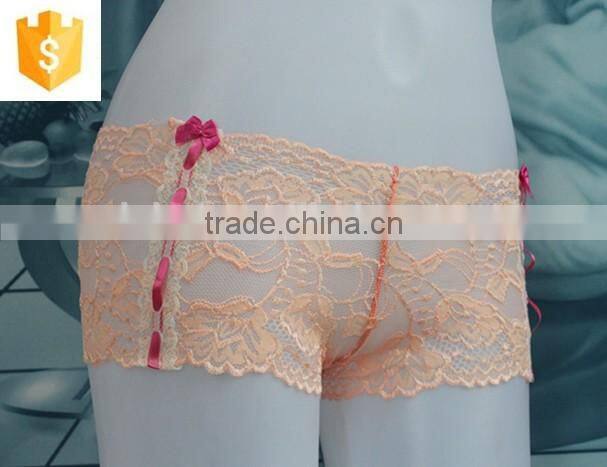 sexy transparent Light color lace belt underwear panty for young girl