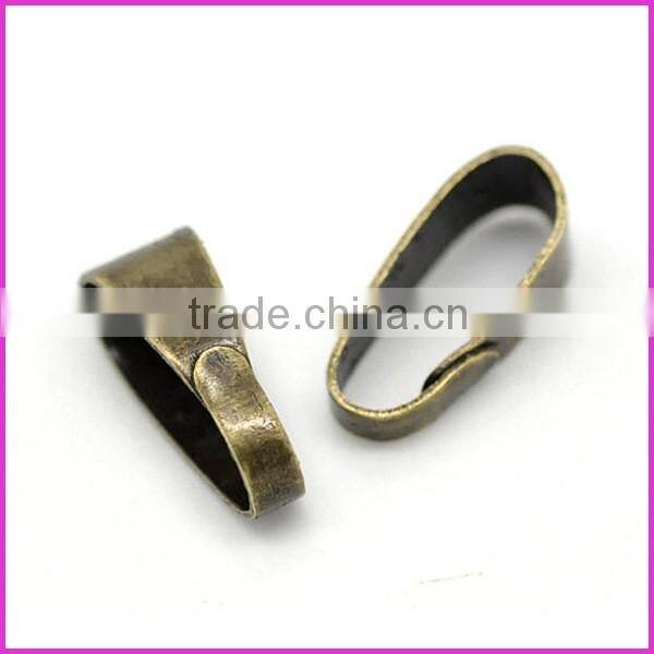 JF0759 pinch pendant clasp connectors,Silver plated pinch clip bails