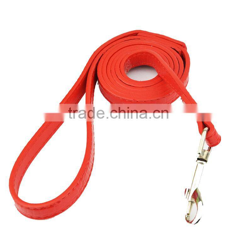 China Fake Crocodile Flat Leather Dog Leash