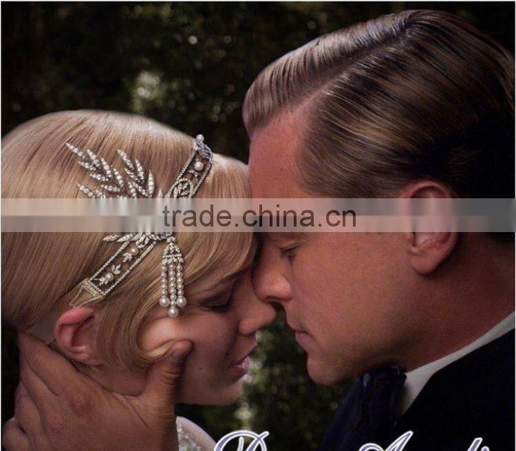 Gatsby Hot Sale Top Quality Bridal Tiara Rhinestone Hair Accessories
