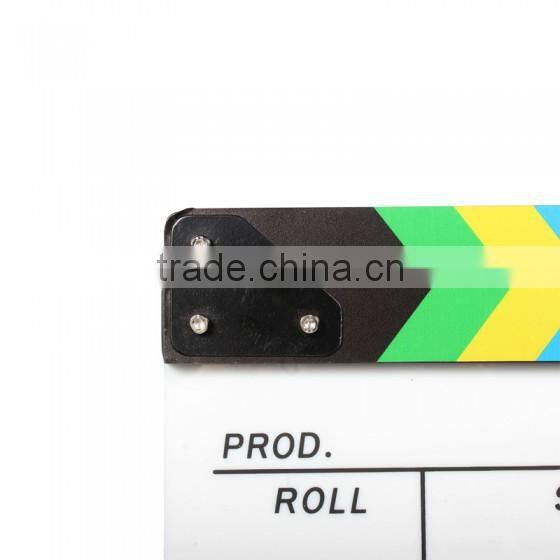Commlite Director's Film Clapboard Video Clapboard Studio Clapboard with Color Sticks
