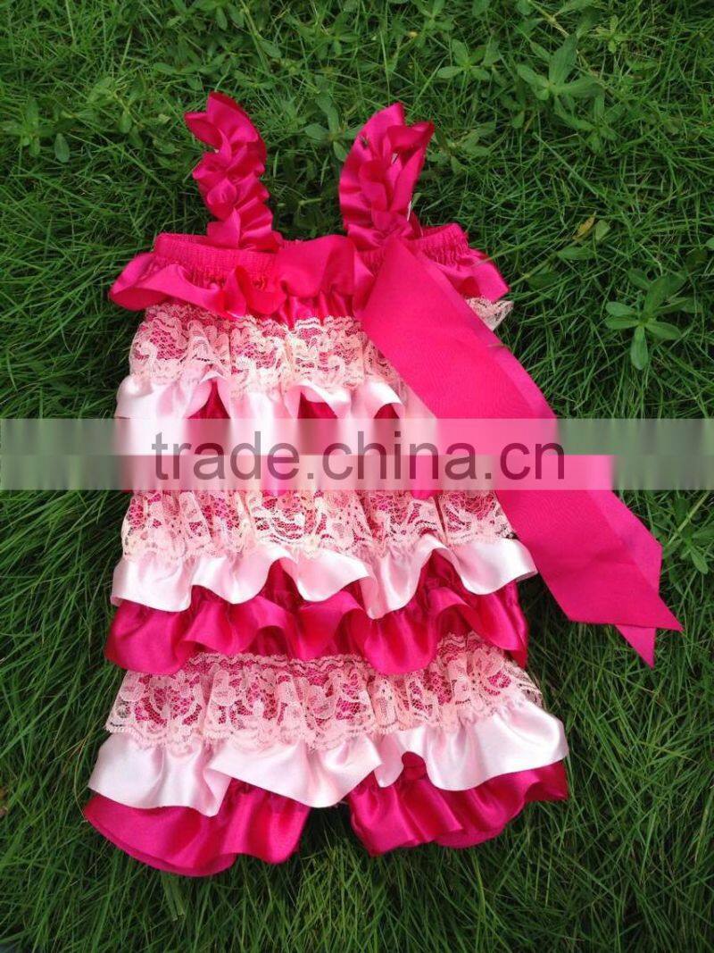 Hot sale bulk infant rompers high quality lace baby rompers pretty newborn rompers wholesale