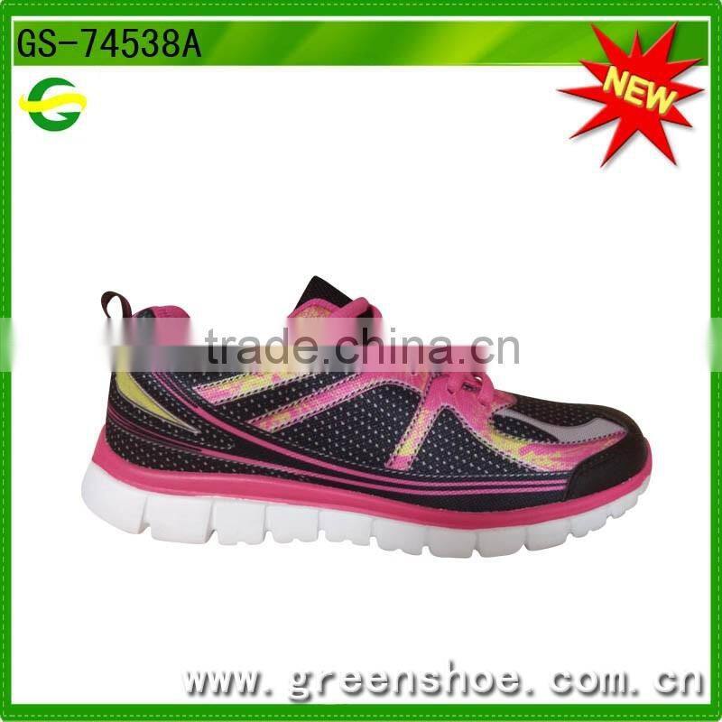 mesh Material Nice Design Black Flats Women Sport Shoes