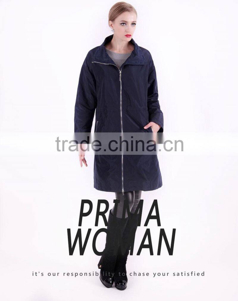 2016 Spring Latest Design Light Fashion Long Women Trench Coat