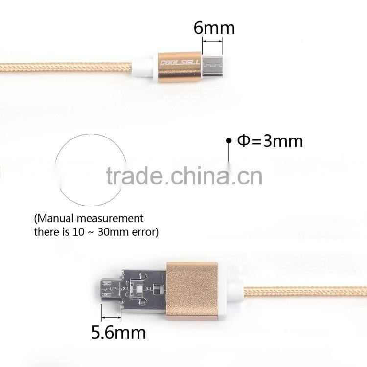 Coolsell special design OTG Fast charging Cable V8 5pin mirco USB cable usb charging cable for Samsung