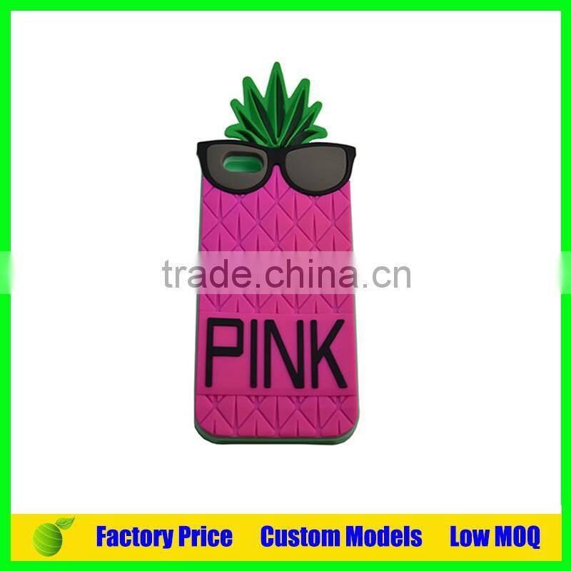 Pink Custom Silicone 3d phone back cover case for Oppo A37 phone back cover