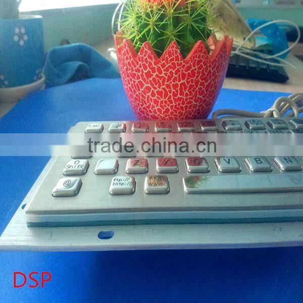 precision backlight kiosk metal keyboard with trackball