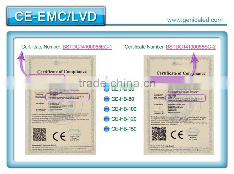 5 years warranty CE ROSH IP65 150w led high bay light 400w metal halide lamp replacement