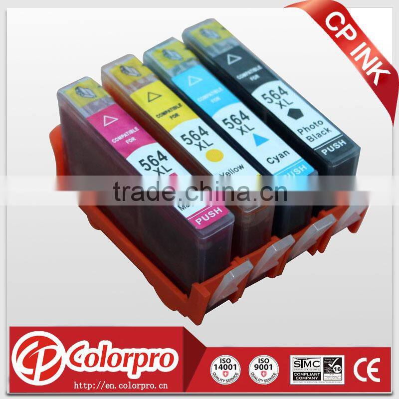 For hp564 compatible ink cartridge with show ink level chip used for hp officejet 3070A/3520/3521/3526