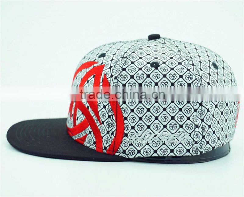 Flat brim 6 panel flexfit hip hop style caps
