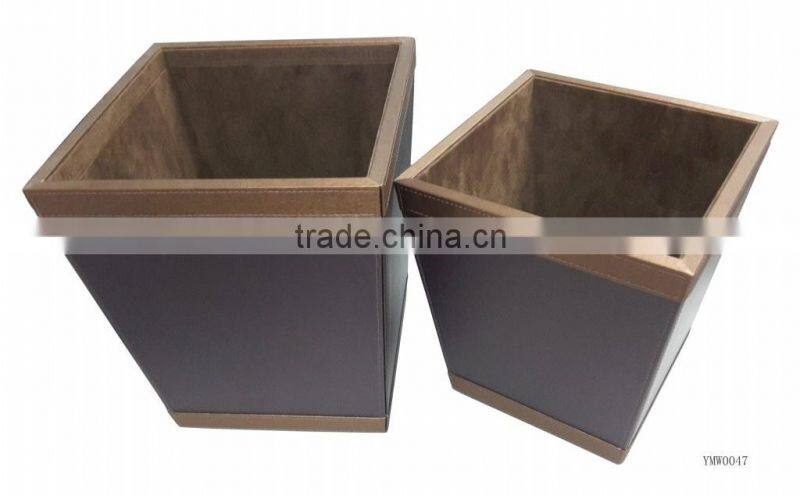 Leather Waste Bin