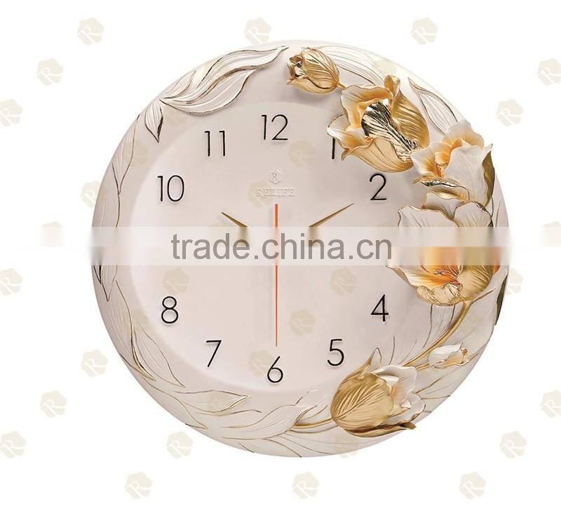 Romantic 3D Flower hanging decoration decorative art wall clock picture/