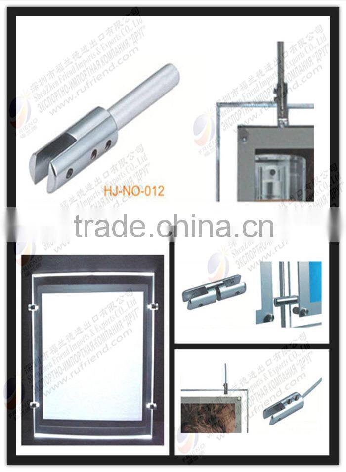 2014 Hot selling thin led double side clip Crystal Acrylic Poster light box